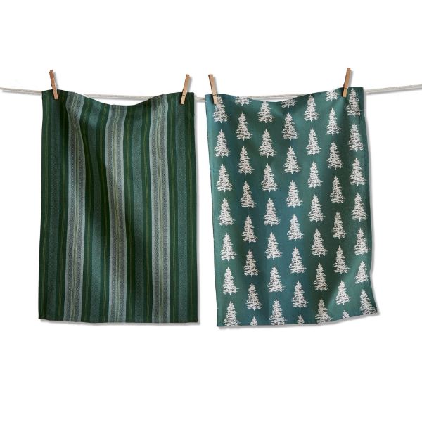 Wilde Pine Tree Dishtowel, Set/2