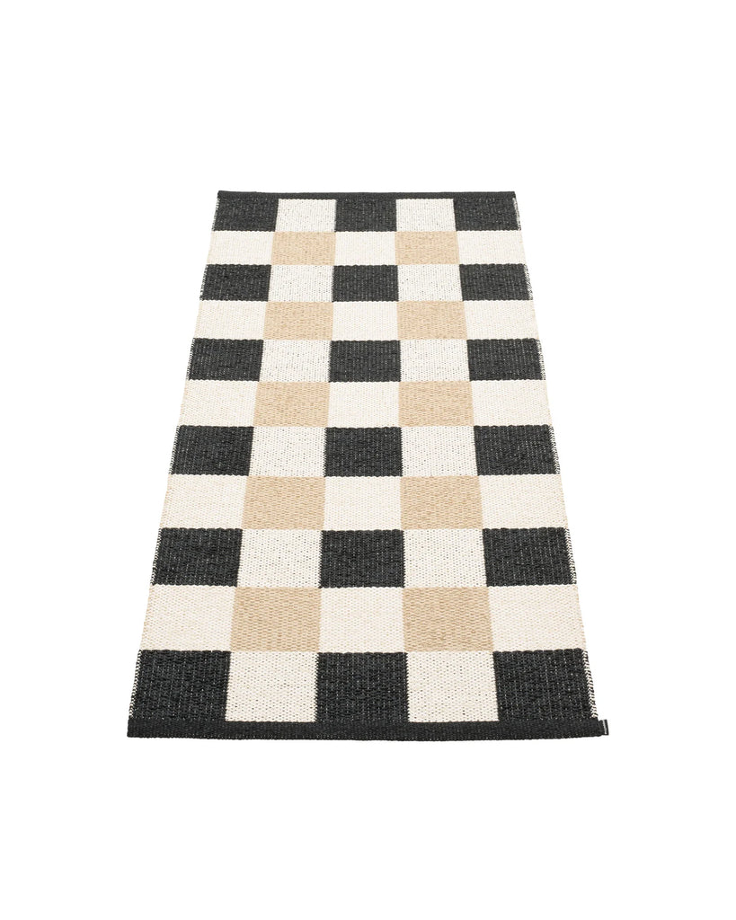 Pappelina Pix Rug, Black/Vanilla/Beige