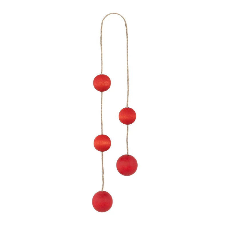 aarikka Pom Pom Ornament, Red