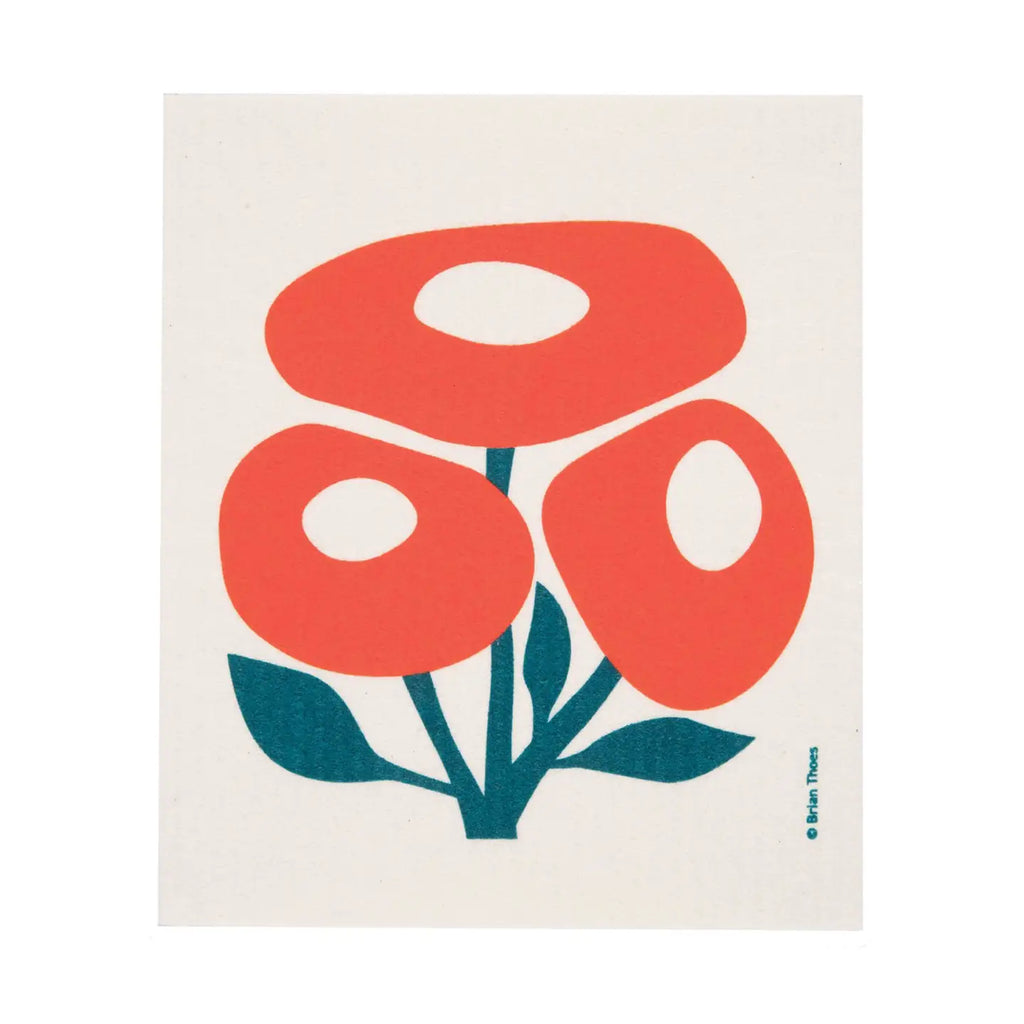 Poppies Swedish Dishcloth