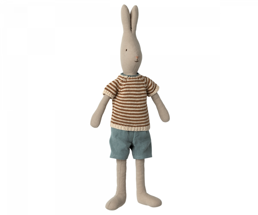 Maileg Rabbit Size 3, Classic - Knitted Shirt and Shorts