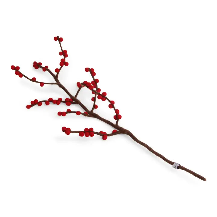 En Gry & Sif Felt Branch with Red Berries