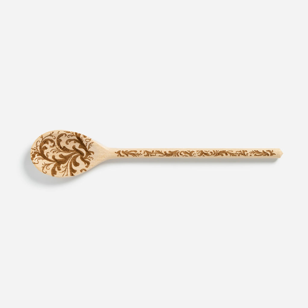 Engraved Wooden Spoon, Rosemaling