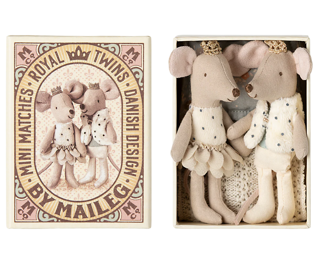 Maileg Royal Twins in Box, Little Sister and Brother