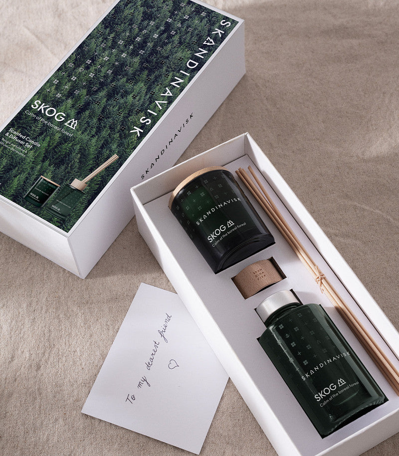 Skandinavisk GIFTSET- SKOG Scented Candle & Diffuser