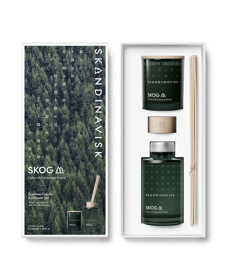 Skandinavisk GIFTSET- SKOG Scented Candle & Diffuser