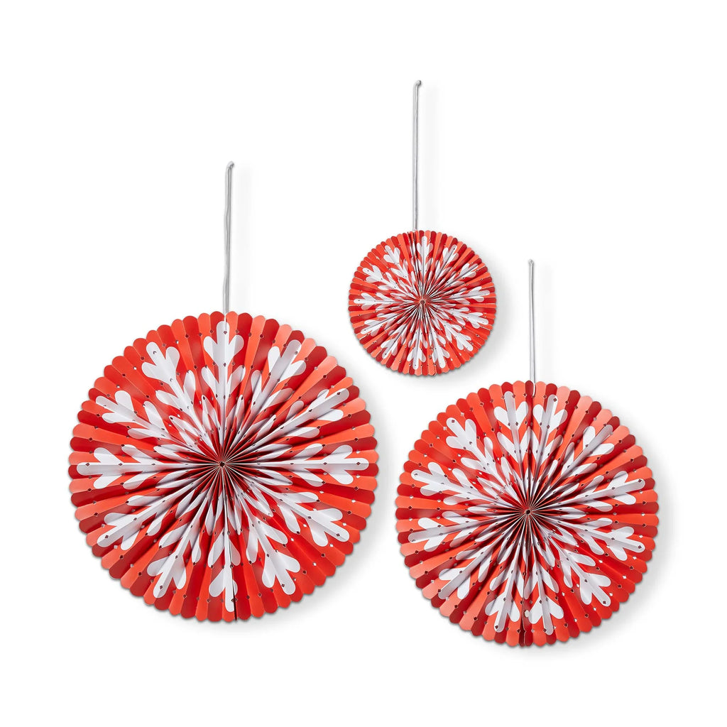 Snowflake Paper Fan Decor Set Of 3