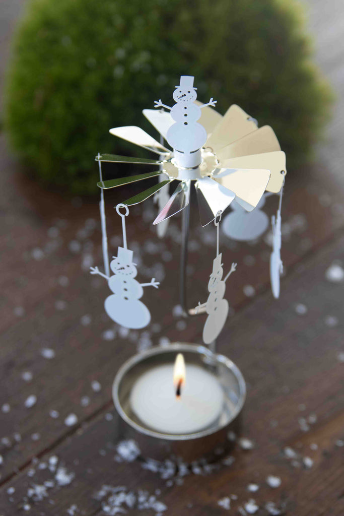 Pluto of Sweden Rotary Candleholder, Snowman
