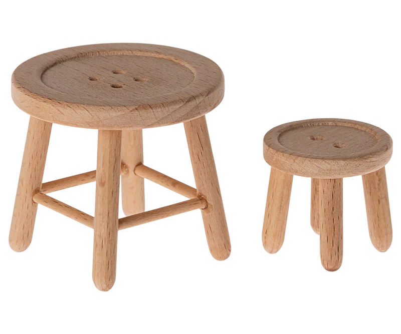 Maileg Table & Stool Set, Mouse