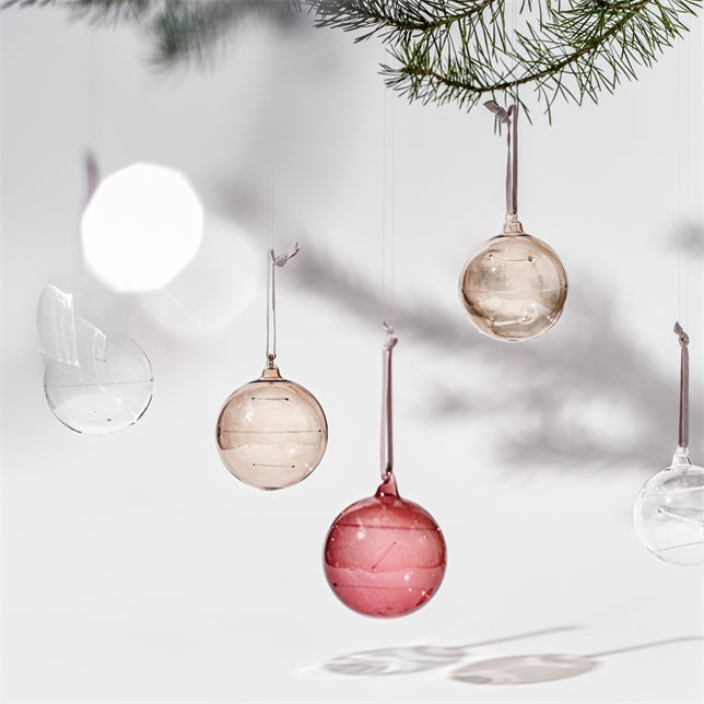 iittala Sun Ball Ornament, Calluna/Clear/Linen