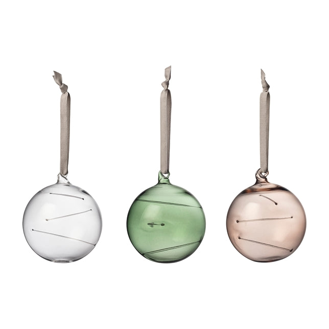 iittala Sun Ball Ornament, Green/Clear/Linen