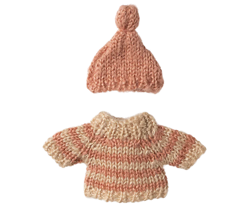 Maileg Knitted Sweater and Hat, Big Sister Mouse