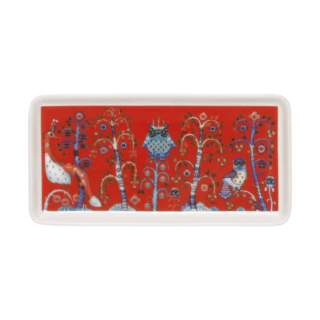 Taika Rectangle Plate, Red