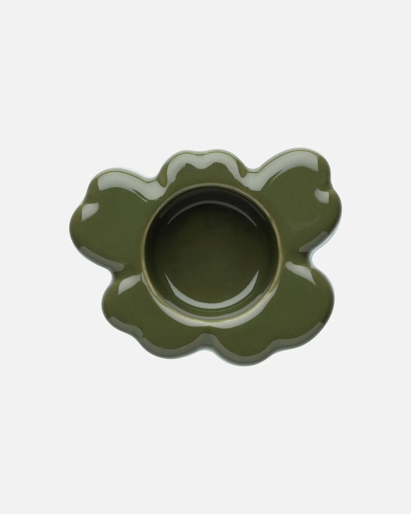 Marimekko Unikko Tealight Candleholder, Harvest Green