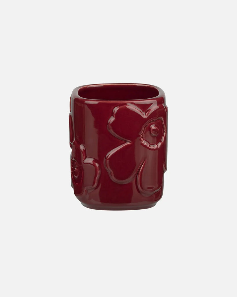 Marimekko Unikko Toothbrush Holder, Burgundy