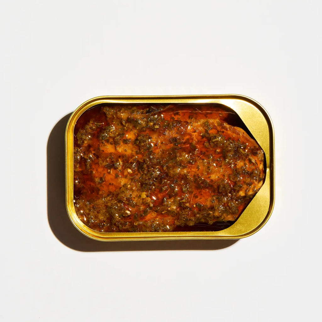 Fishwife Smoked Rainbow Trout with Red Chimichurri