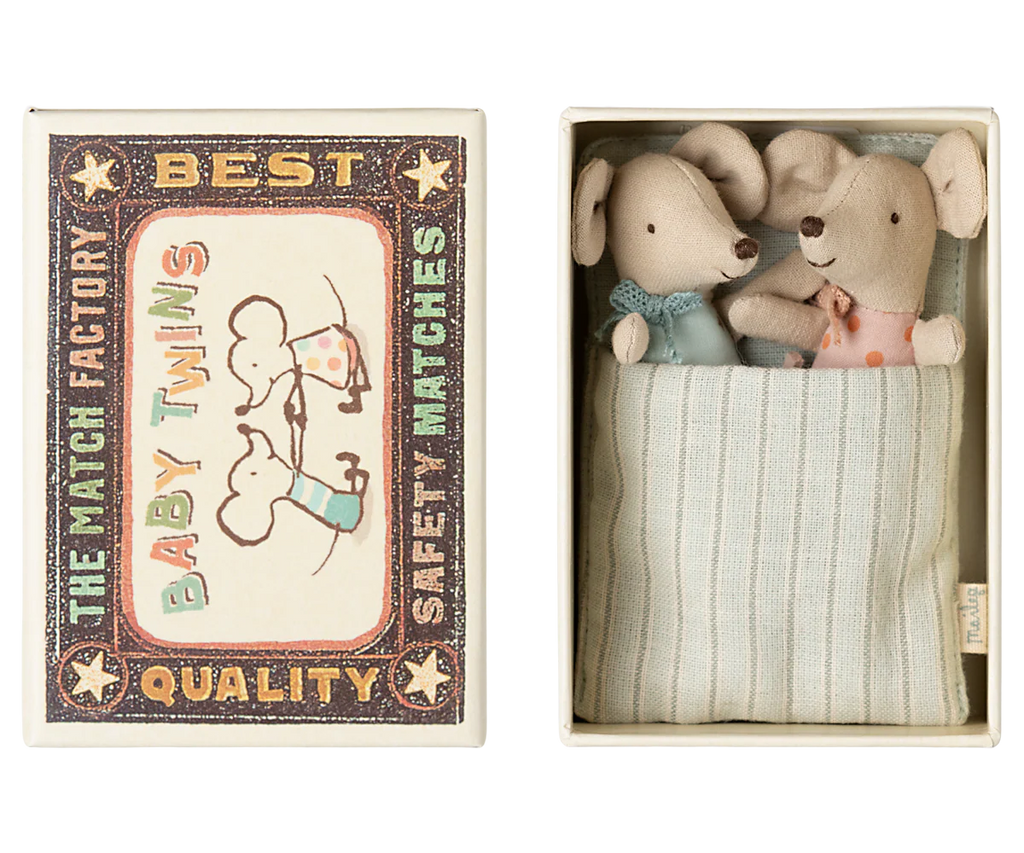 Maileg Twins in Box, Little Sister and Brother