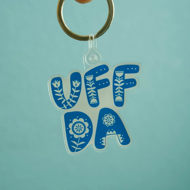 Uff Da! Scandi Print Key Chain