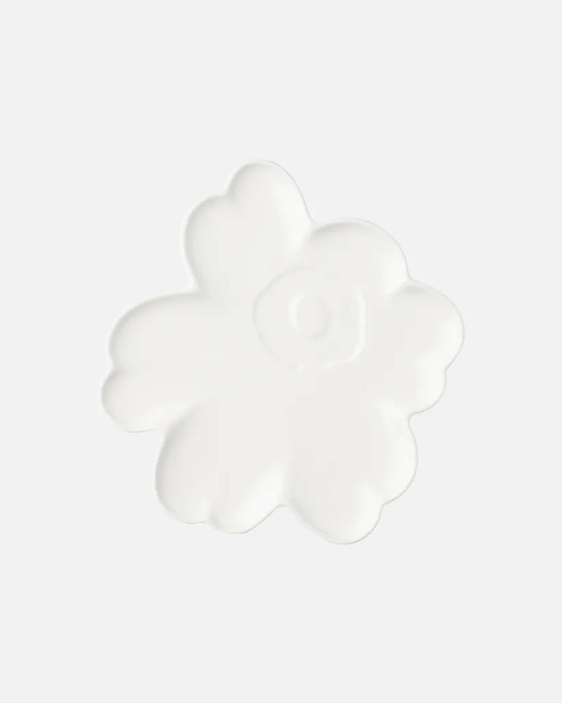 Marimekko Unikko Oiva / Unikko Shape Plate, White