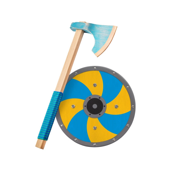 Viking Axe and Round Shield Set