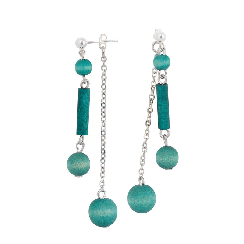 aarikka Vilja Earrings Shades of Green