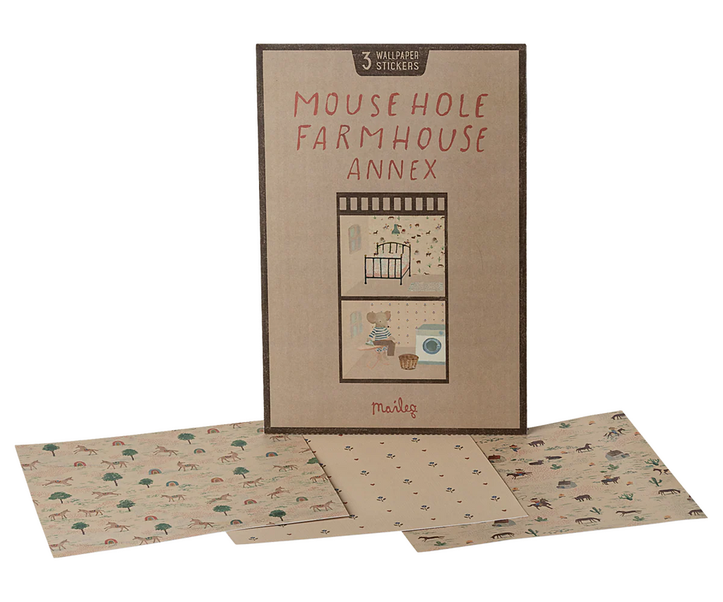 Maileg Wallpaper, Mouse Hole Farmhouse Annex
