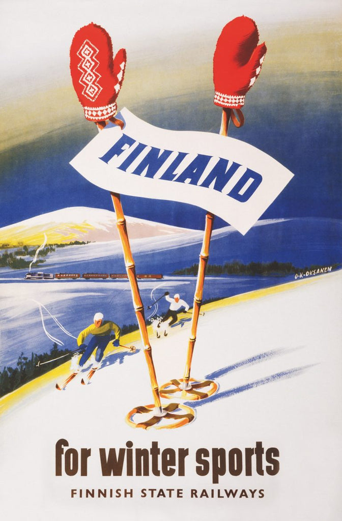 Come to Finland Postcard, Winter Sports