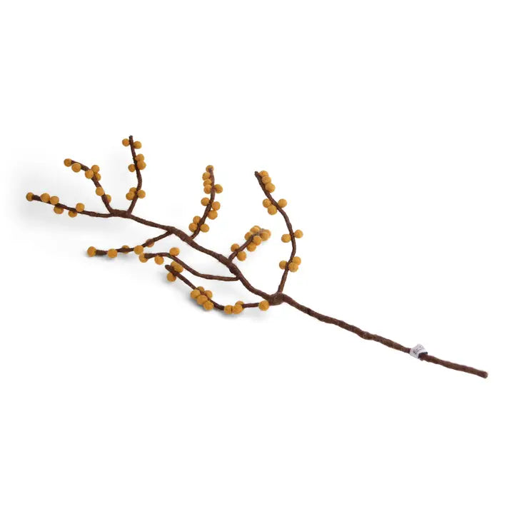 En Gry & Sif Felt Branch with Yellow Berries