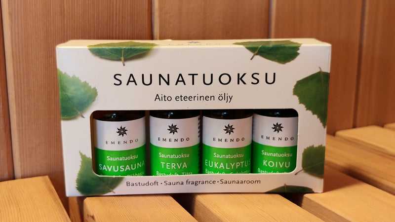 Sauna Fragrance, 4-pack with Smoke, Tar, Eucalyptus, & Birch