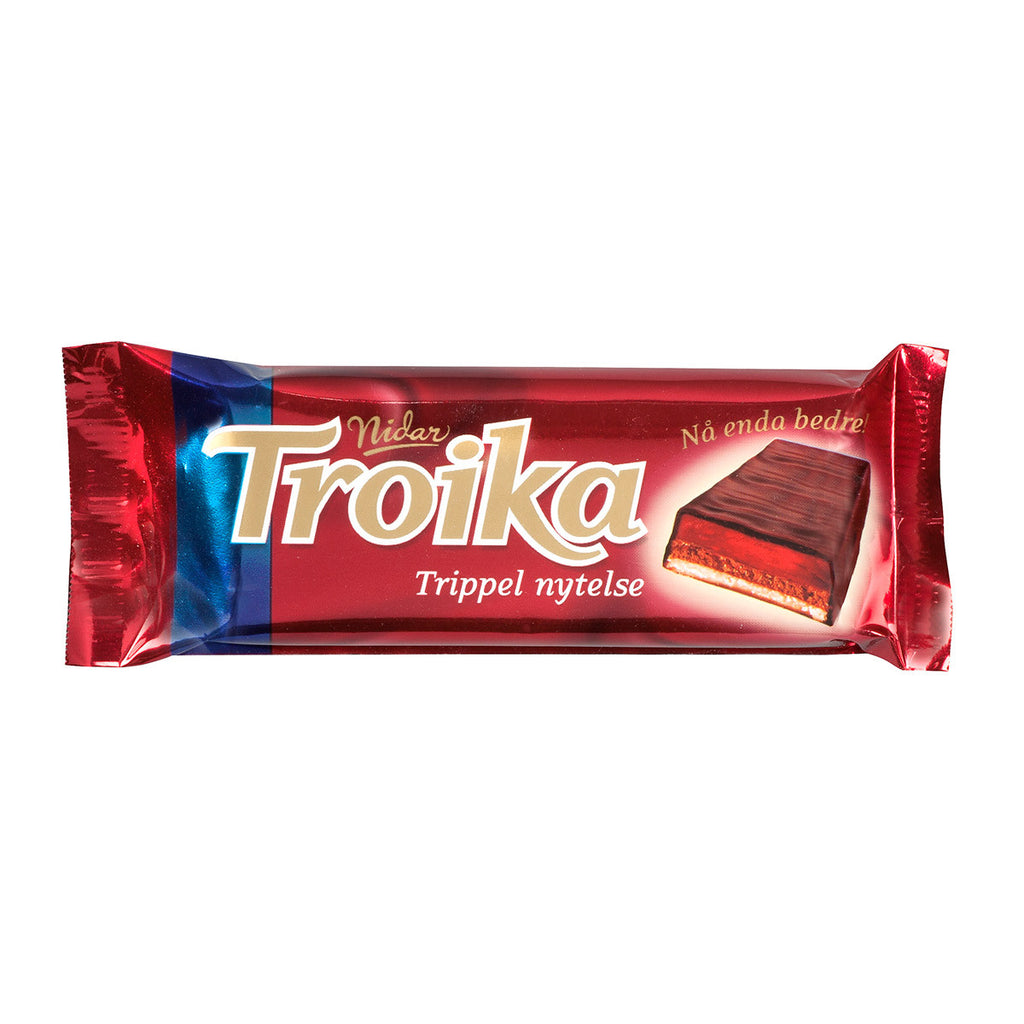 Nidar Troika Chocolate Marzipan, Truffles & Raspberry Bar
