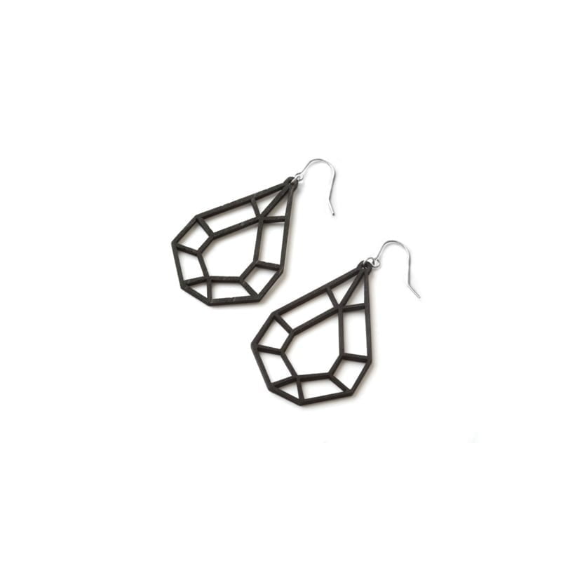 Valona Drop Small Earrings, Black