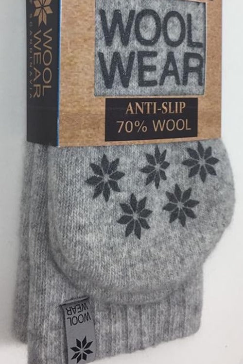 Wool Wear Grey Slipper Socks