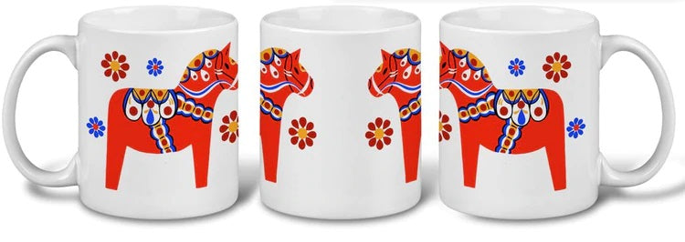 Red Dala Horse Mug