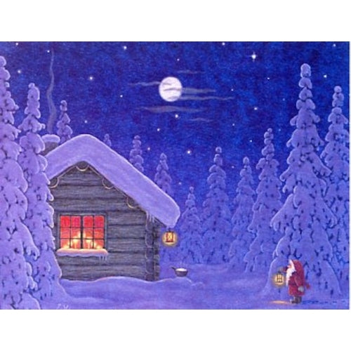 Eva Melhuish Snowy Cabin Christmas Cards, Box of 12