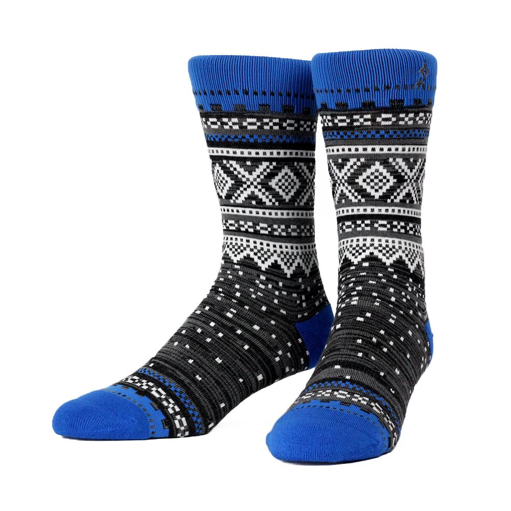 Marius Blue Glitch Socks, LG/XL