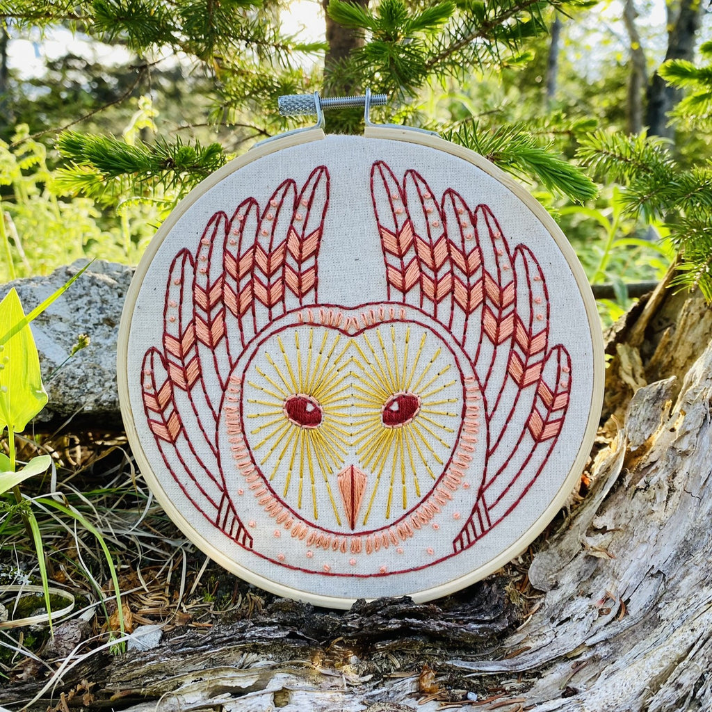 Hook, Line & Tinker Embroidery Kit, Barn Owl