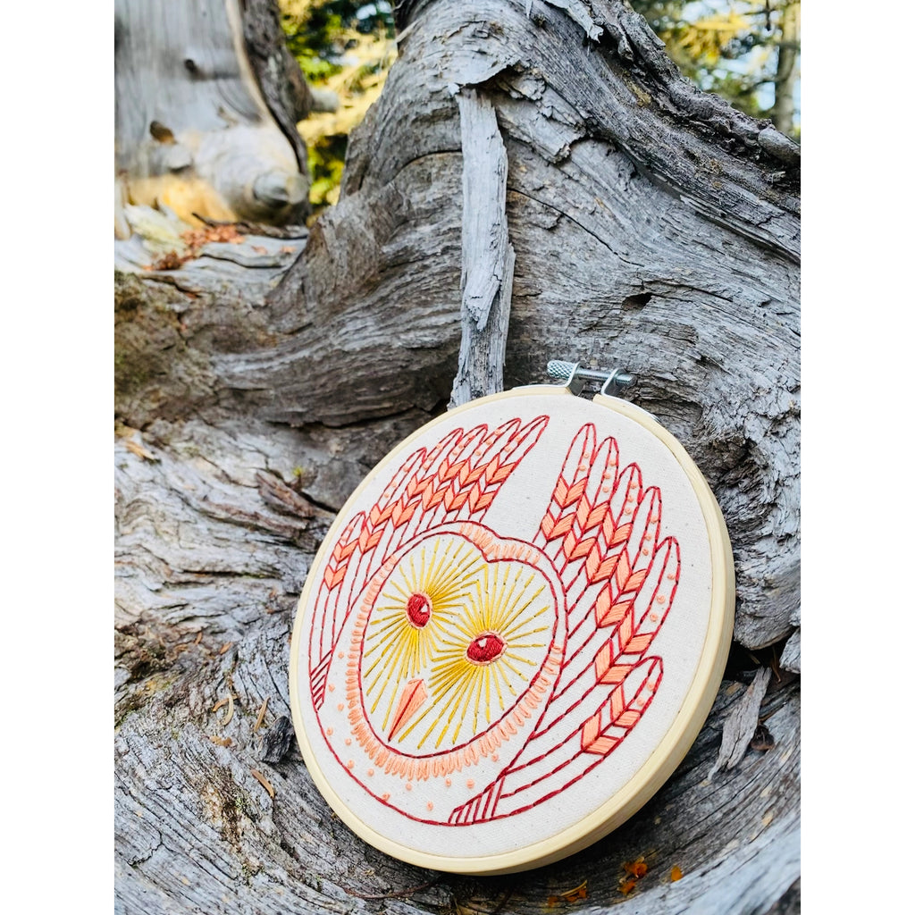 Hook, Line & Tinker Embroidery Kit, Barn Owl