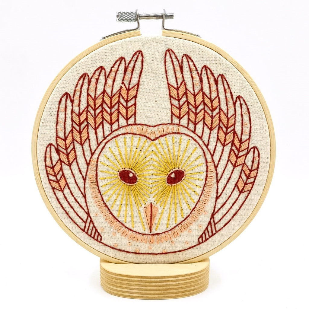 Hook, Line & Tinker Embroidery Kit, Barn Owl