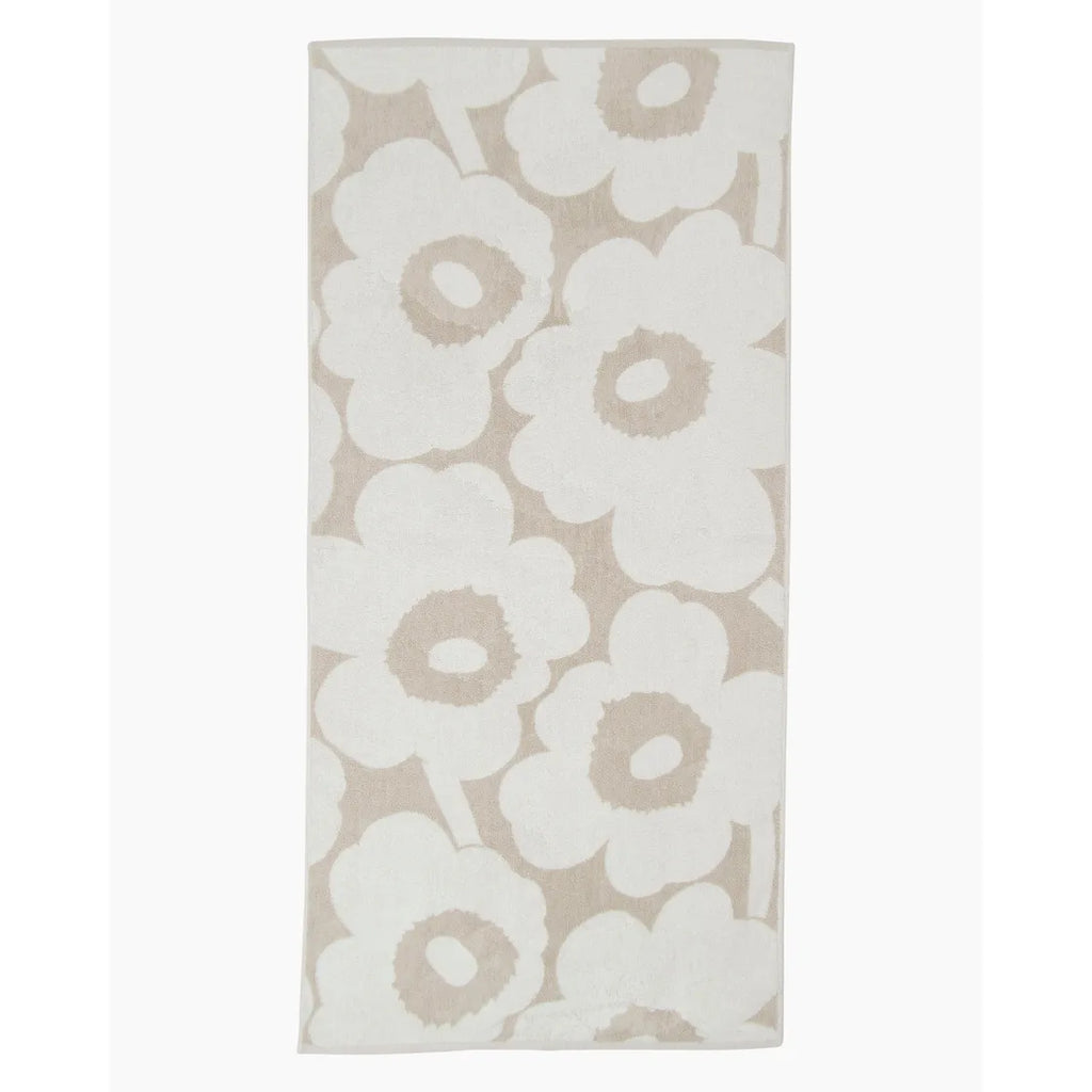 Marimekko Unikko Bath Towel, Beige/White