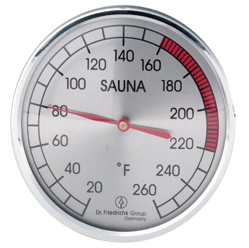 Chrome Sauna Thermometer