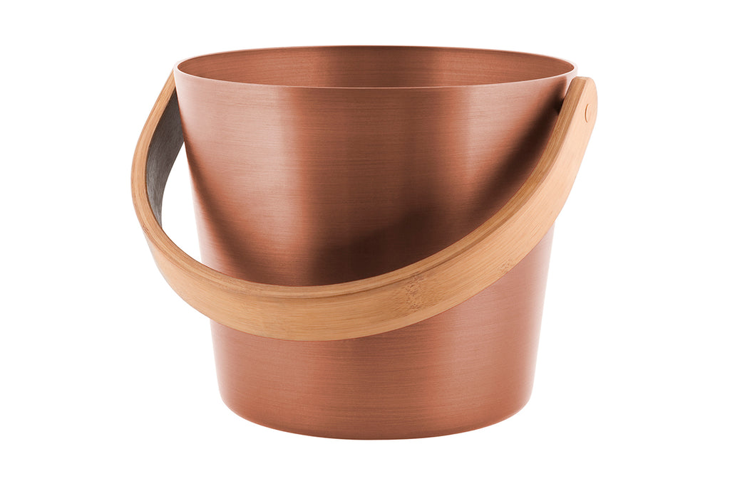 Rento Aluminum Sauna Bucket, Copper