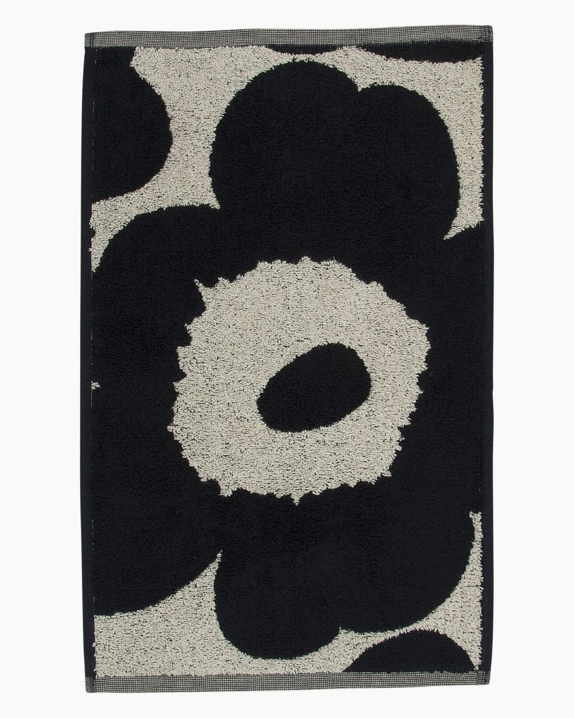 Marimekko Unikko Guest Towel, Dark Blue.