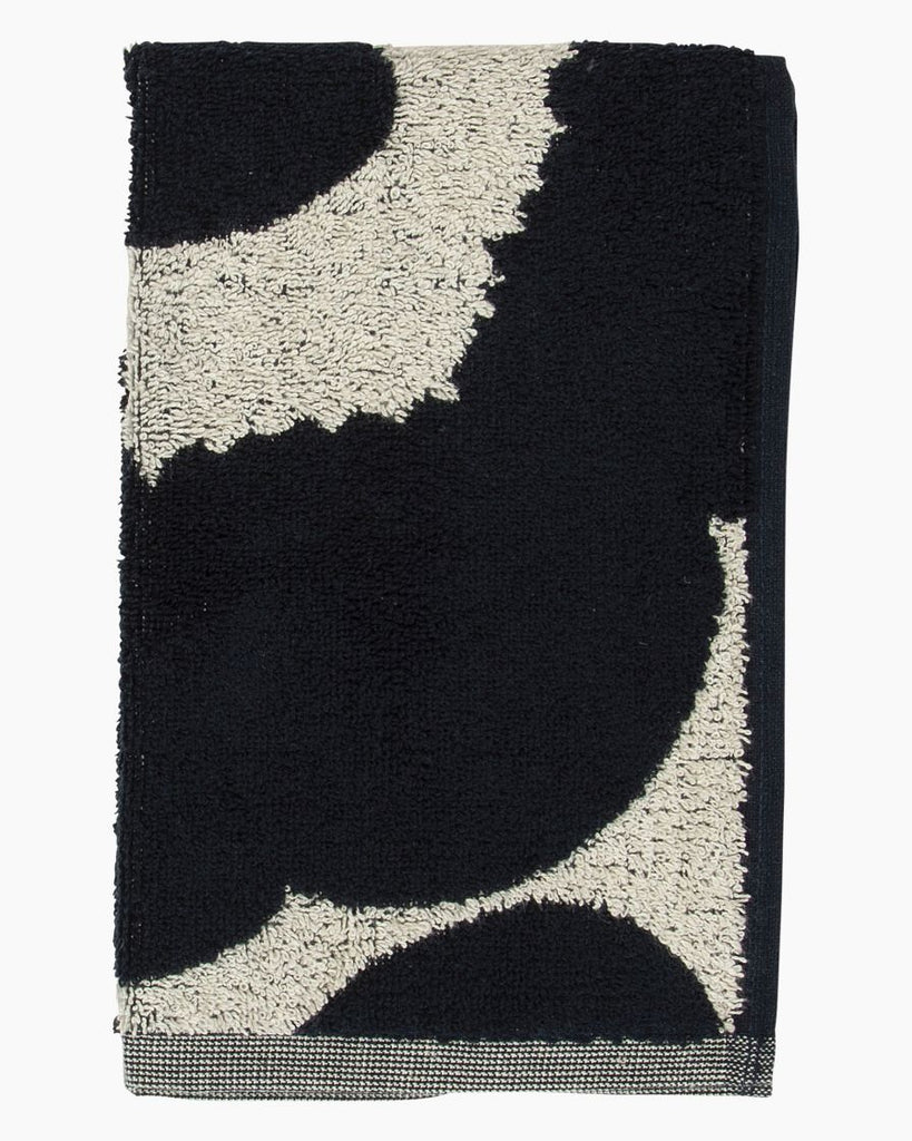 Marimekko Unikko Guest Towel, Dark Blue.