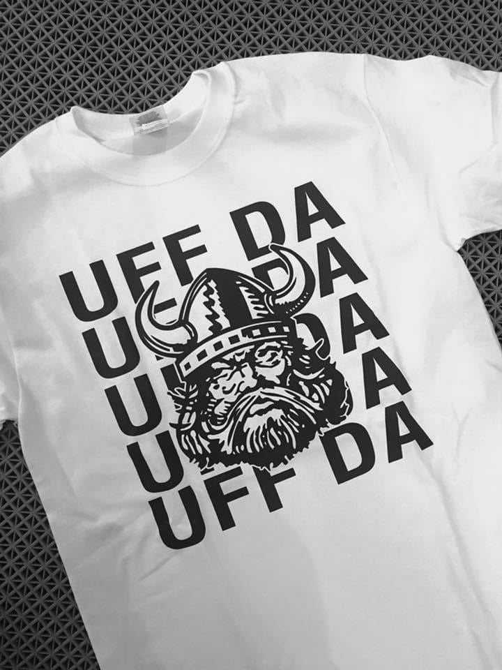 Uff Da Viking T-Shirt, White – Irma's Finland House