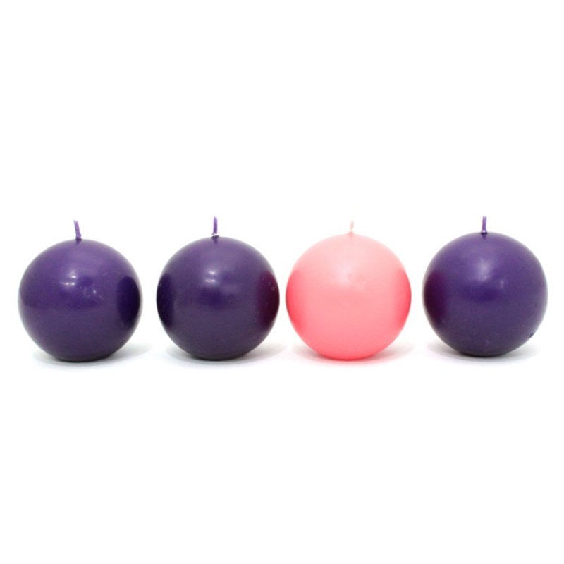 Ball Candles, Box of 4, Advent