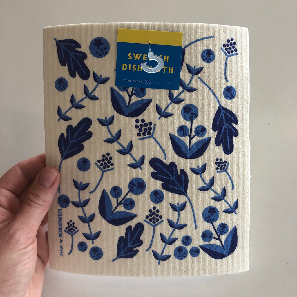 Shades of Blueberry Swedish Dishcloth