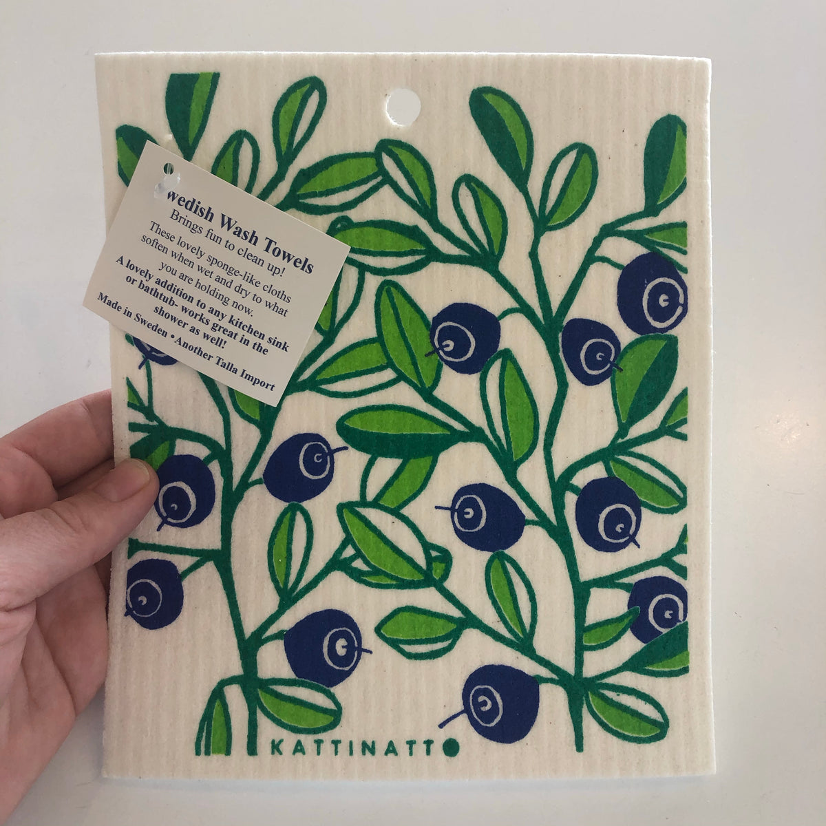 Blueberries Swedish Dishcloth
