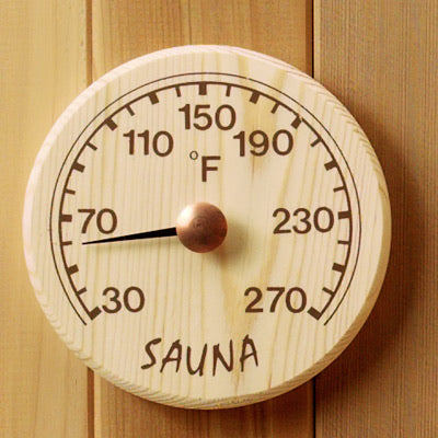 Round Pine Sauna Thermometer