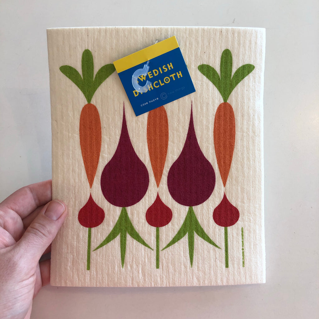 Carrots & Beets Swedish Dishcloth