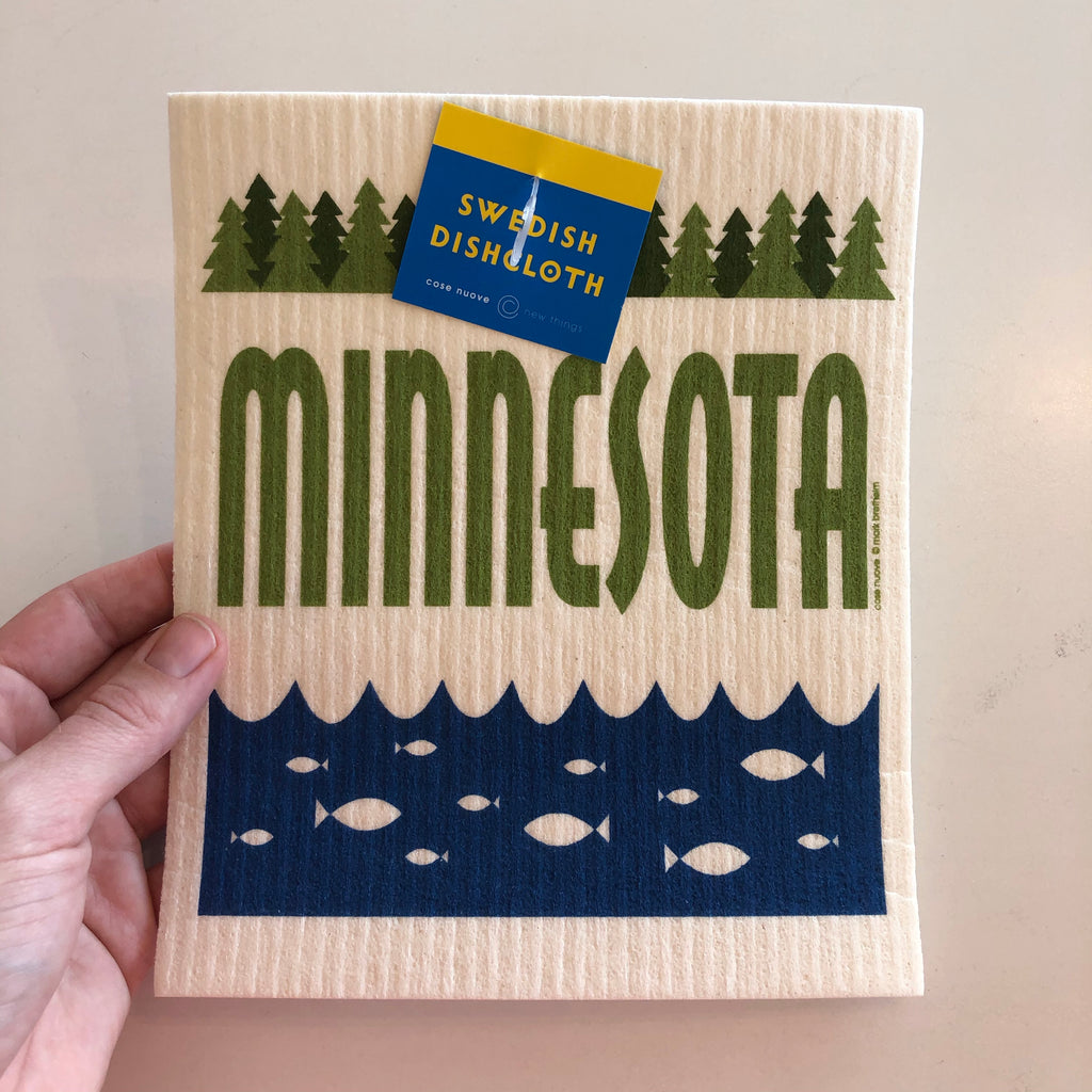 Minnesota Lakes Swedish Dishcloth